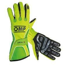 GANTS OMP KS-1 JAUNE VERT FLUO