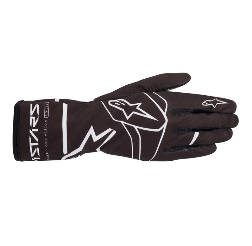 GANTS ALPINESTARS TECH-1 K RACE V2 SOLID NOIR BLANC