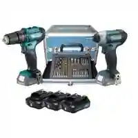 KIT Makita perceuse + visseuse a choc + foret + chargeur +2xbatterie 12v