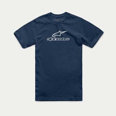T-SHIRT WORDMARK COMBO ALPINESTARS NAVY/BLUE