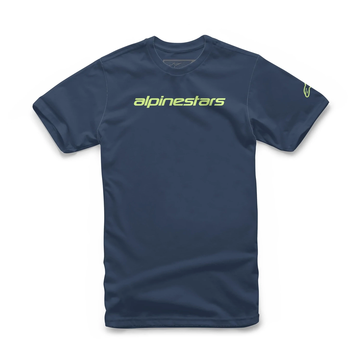 T-SHIRT LINEAR WORDMARK ALPINESTARS NAVY / LIME