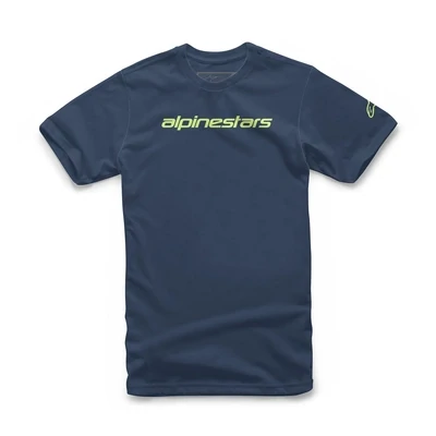 T-SHIRT LINEAR WORDMARK ALPINESTARS NAVY / LIME