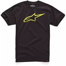 T-SHIRT AGELESS CLASSIC ALPINESTARS NOIR/JAUNE