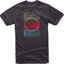 T-SHIRT BURNT ALPINESTARS NOIR
