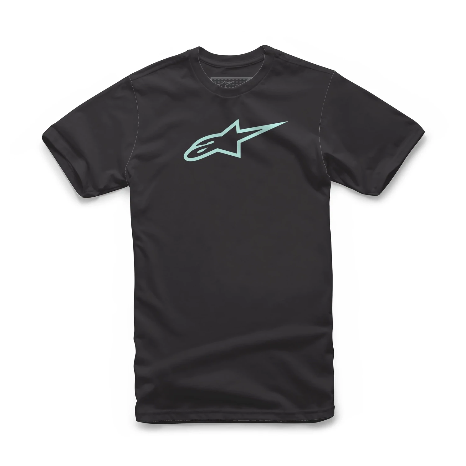 T-SHIRT AGELESS CLASSIC ALPINESTARS NOIR/TURQUOISE