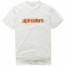 T-SHIRT HERITAGE WORD PREMIUM ALPINESTARS NATURAL/ORANGE