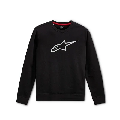 SWEET LINEAR CREW FLEECE NOIR