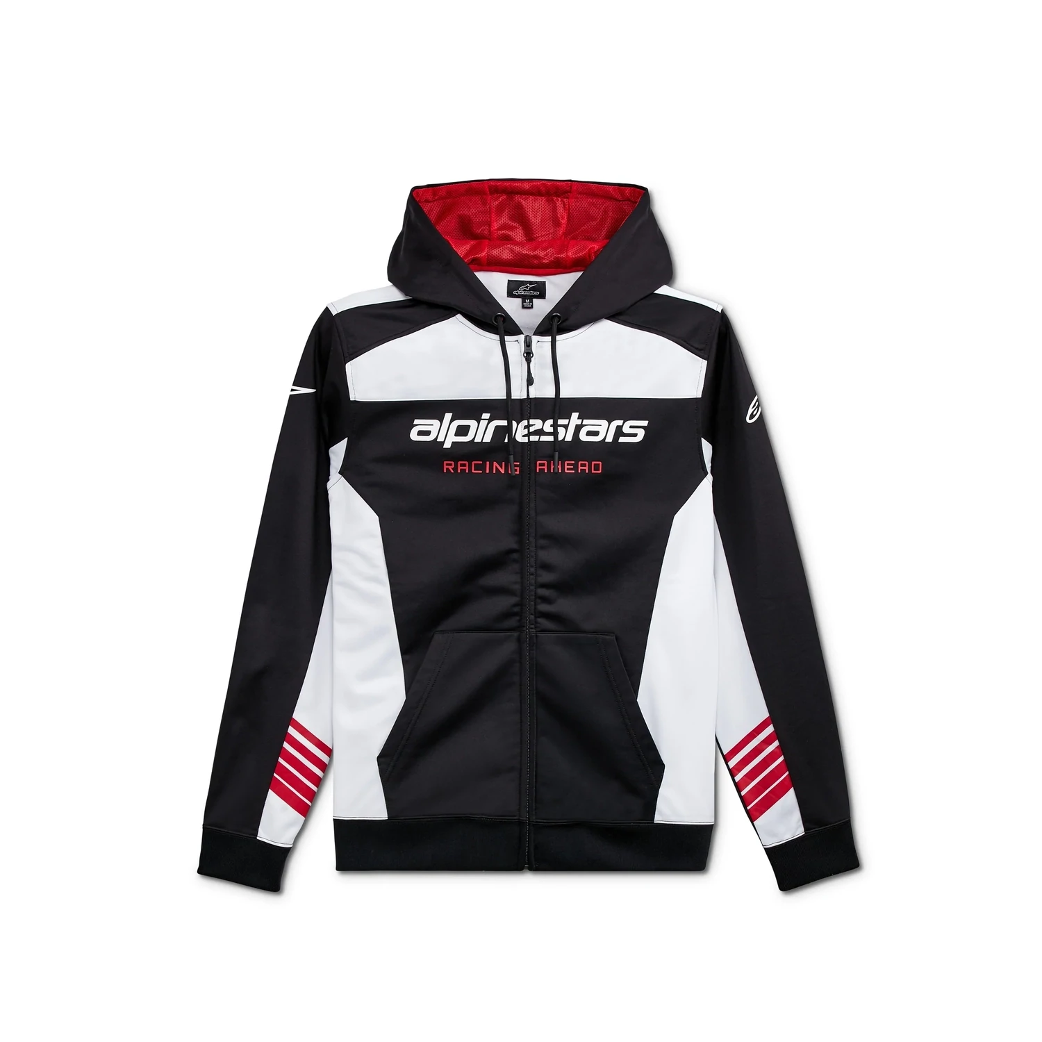 SWEAT ZIPPE - SESSION FLEECE ALPINESTARS NOIR/BLANC