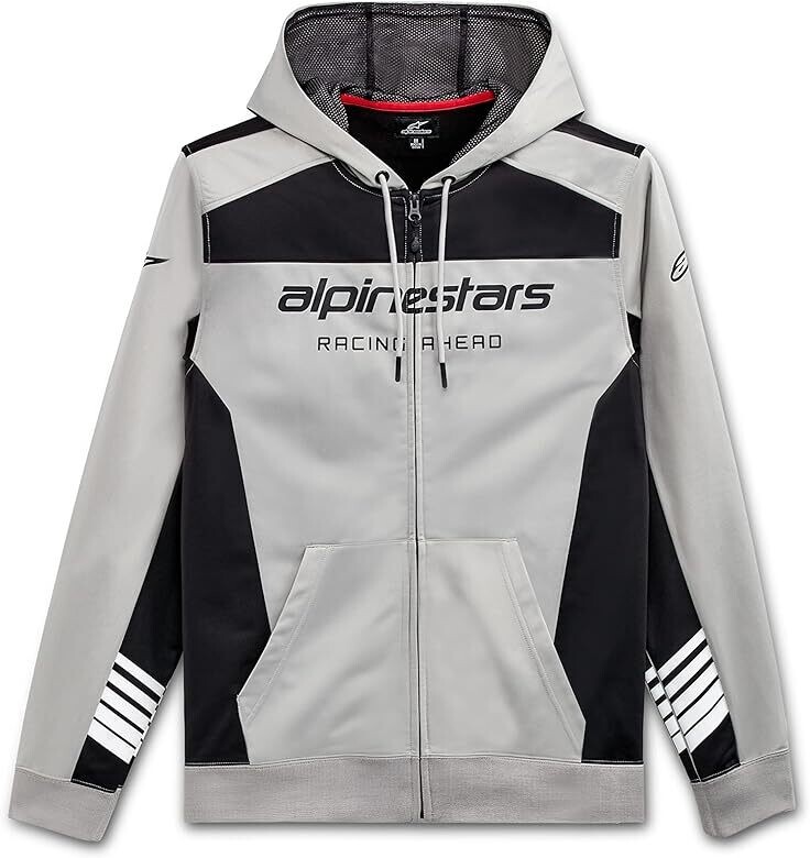 SWEAT ZIPPE - SESSIONS II FLEECE ALPINESTARS NOIR/BLANC