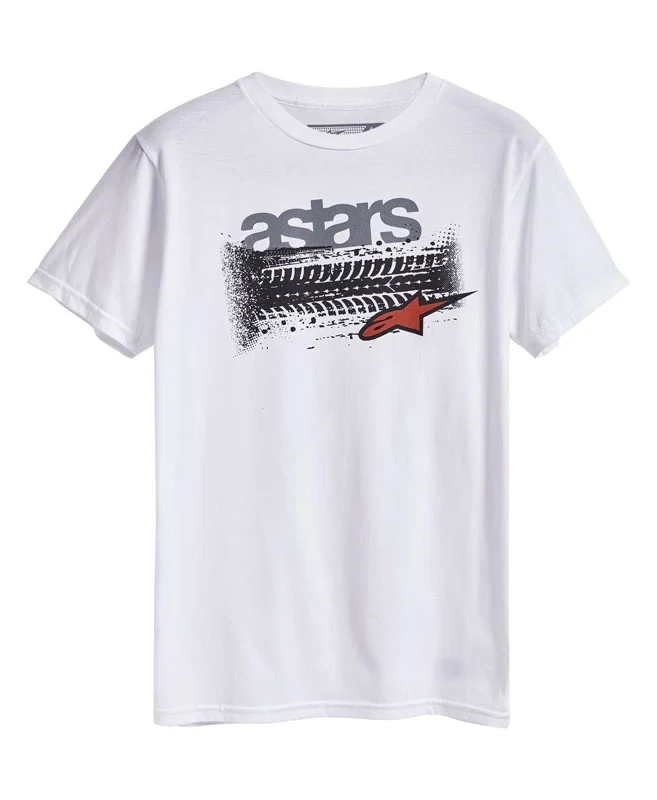 T-SHIRT BURNOUT ALPINESTARS BLANC