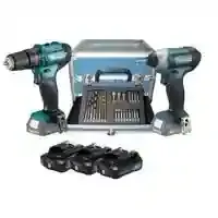KIT Makita perceuse + visseuse a choc + foret + chargeur +2xbatterie 12v