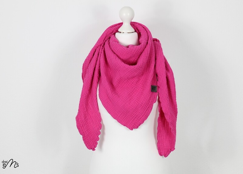 Musselin Dreiecks-Tuch pink Musselin Dreiecks-Tuch pink