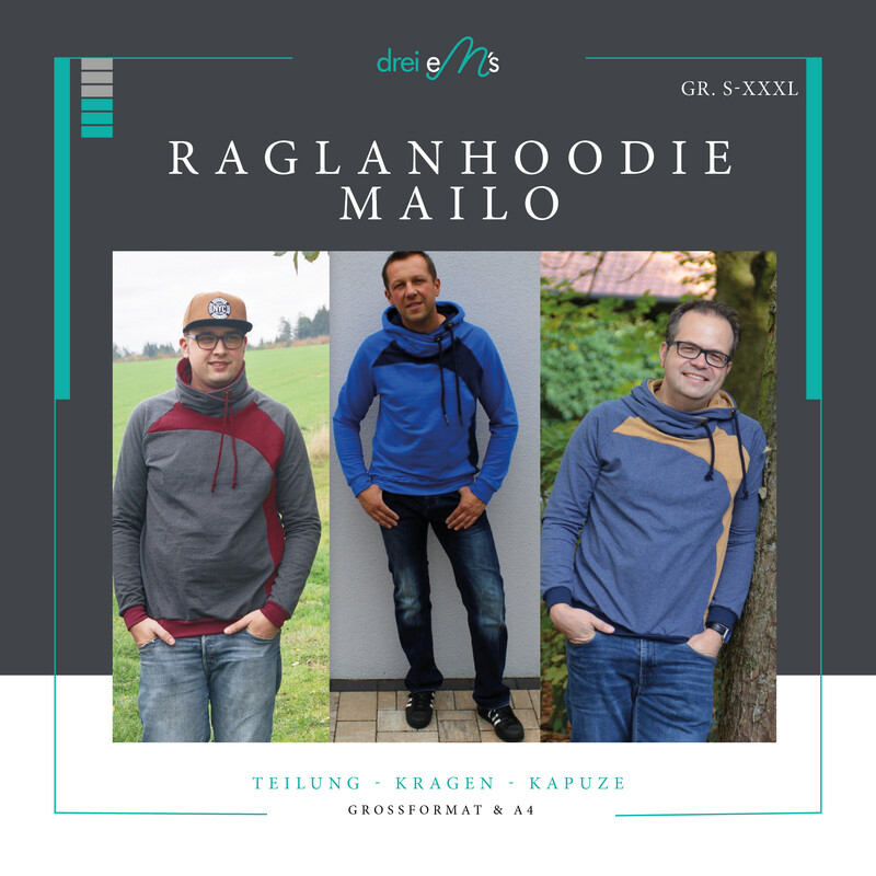 Ebook Raglanhoodie MAILO Gr. S-XXXL Ebook Raglanhoodie MAILO Gr. S-XXXL