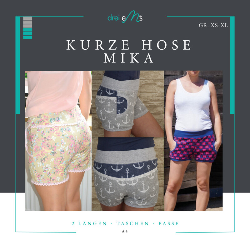 Ebook kurze Hose MIKA Gr. XS-XL Ebook kurze Hose MIKA Gr. XS-XL