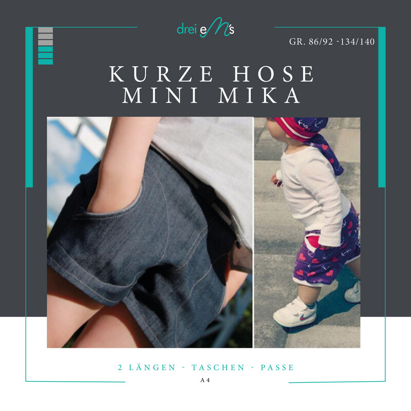 Ebook kurze Hose mini MIKA Gr. 86/92 - 134/140 Ebook kurze Hose mini MIKA Gr. 86/92 - 134/140