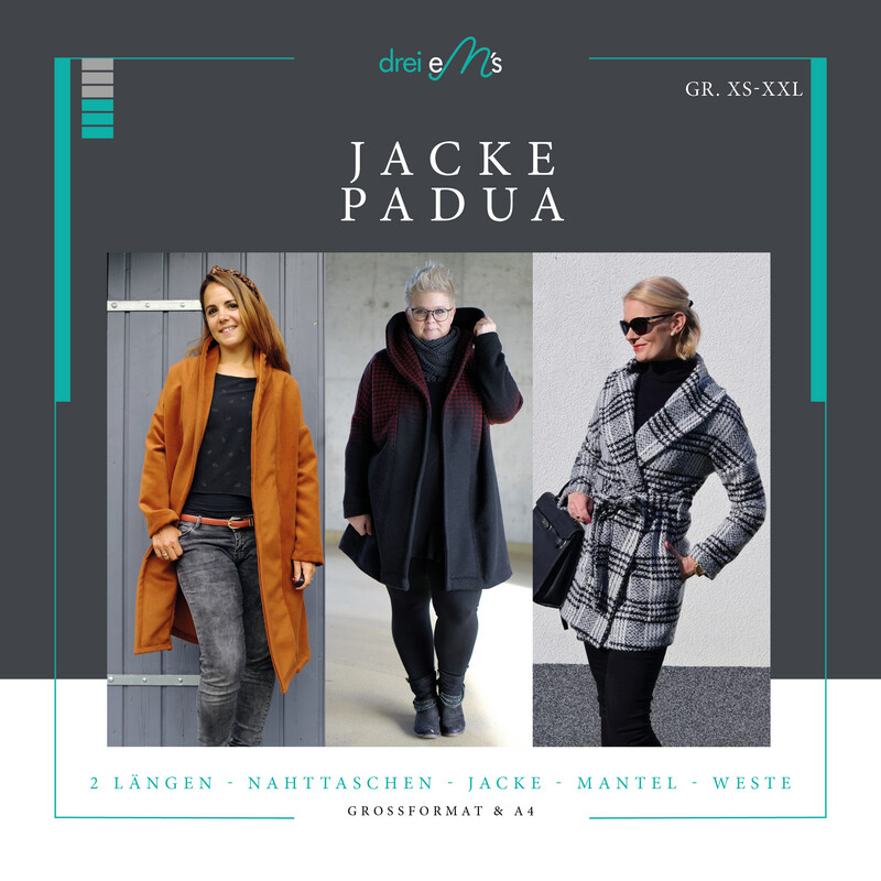 Ebook Mantel/Jacke PADUA XS-XXL A4+ Großformatdatei Ebook Mantel/Jacke PADUA XS-XXL A4+ Großformatdatei