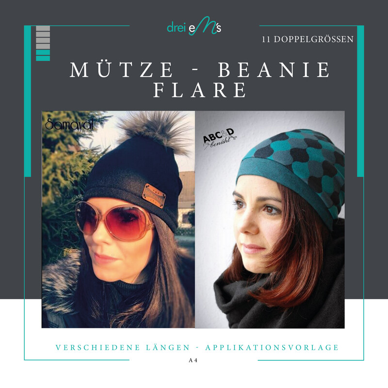 Ebook Mütze/ Beanie FLARE 11 Doppelgrößen Ebook Mütze/ Beanie FLARE 11 Doppelgrößen