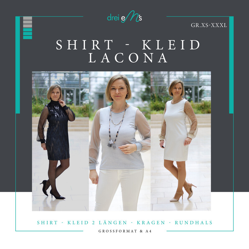 Ebook Shirt / Kleid LACONA Gr. XS-XXXL Ebook Shirt / Kleid LACONA Gr. XS-XXXL