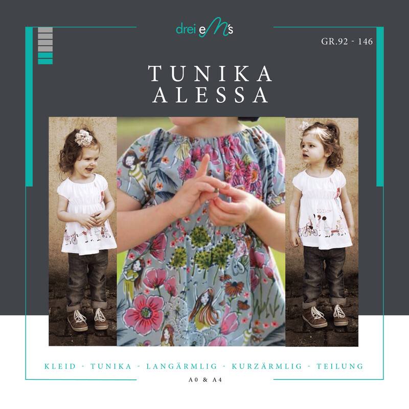 Ebook Tunika Kleid ALESSA Gr. 86/92 - 140/146 Ebook Tunika Kleid ALESSA Gr. 86/92 - 140/146
