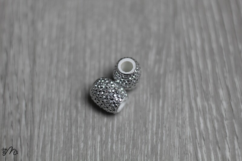 2 ovale Perlen in Silber