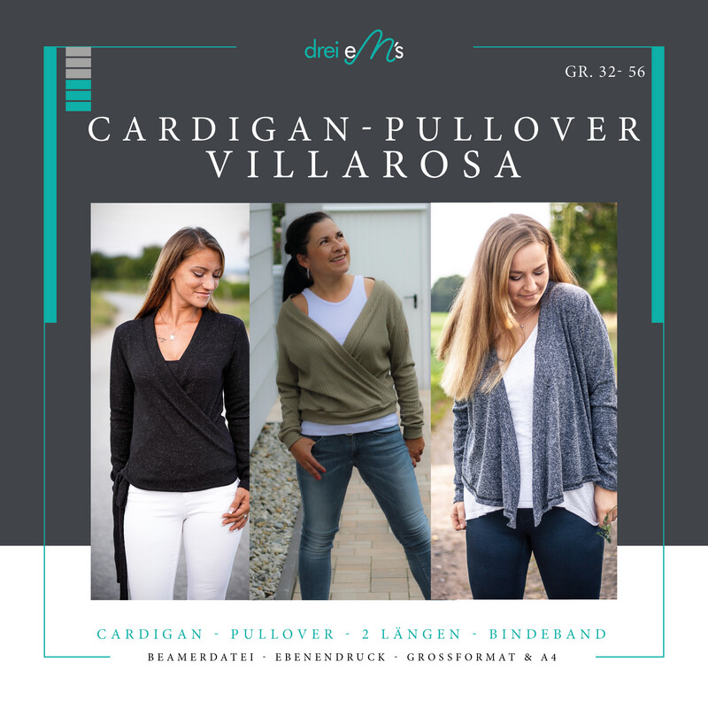 Ebook Cardigan-Pullover  VILLAROSA Gr. 32-56