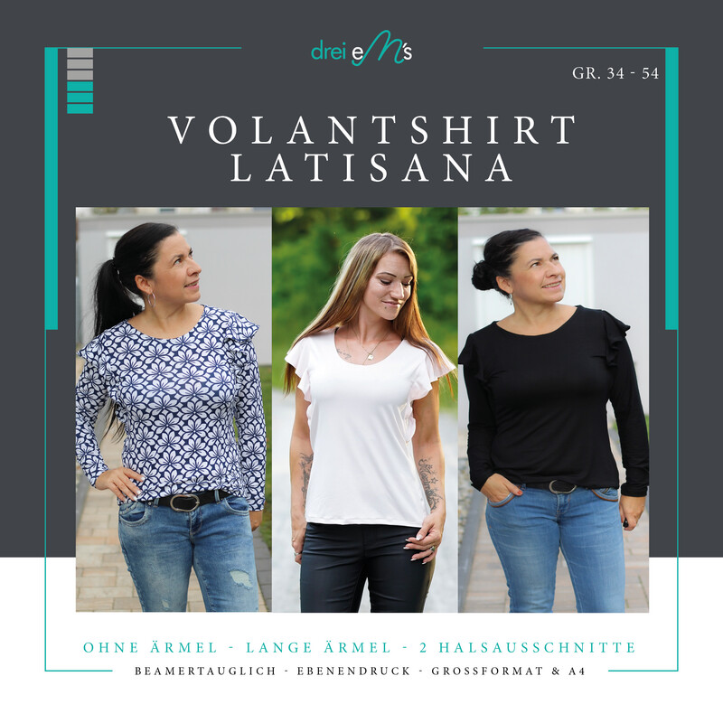 Ebook Volant-Shirt LATISANA  Gr. 34-54 + Add on