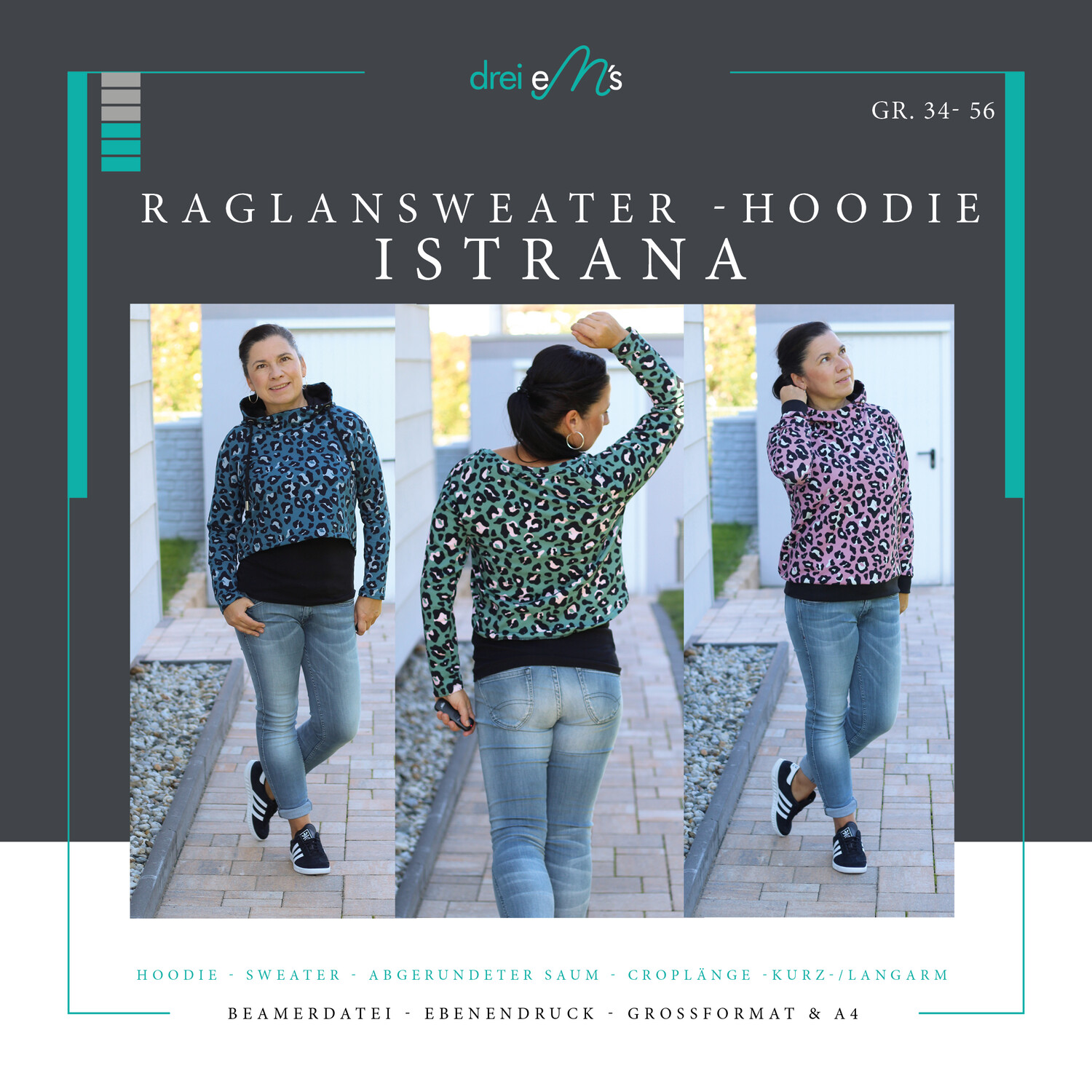 Ebook Raglansweater / Hoodie ISTRANA Gr. 34-56