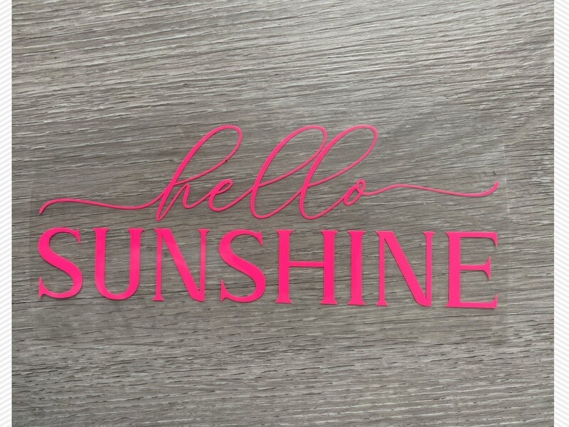 Bügelbild "hello SUNSHINE" neonpink Bügelbild "hello SUNSHINE" neonpink