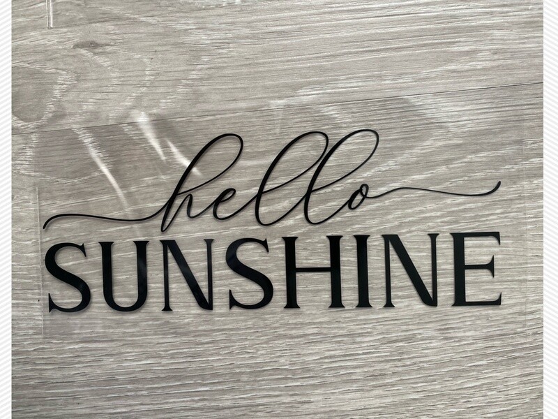 Bügelbild "hello SUNSHINE" weisssch Bügelbild "hello SUNSHINE" weisssch