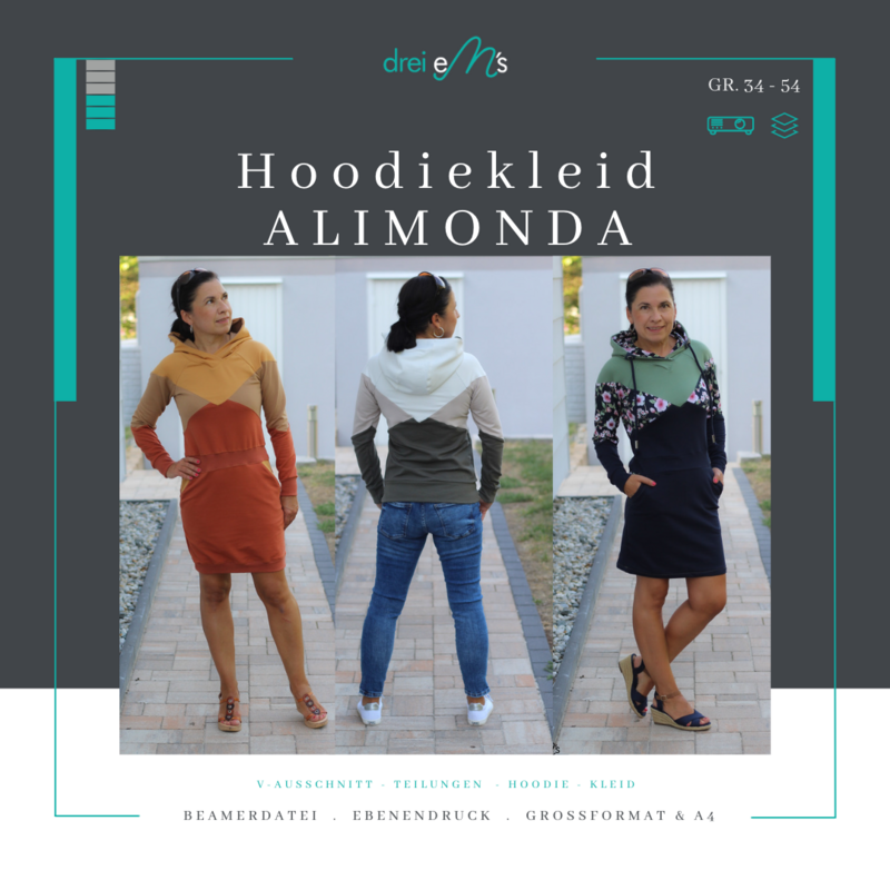 Ebook Hoodie / Hoodiekleid ALIMONDA  Gr. 34-54