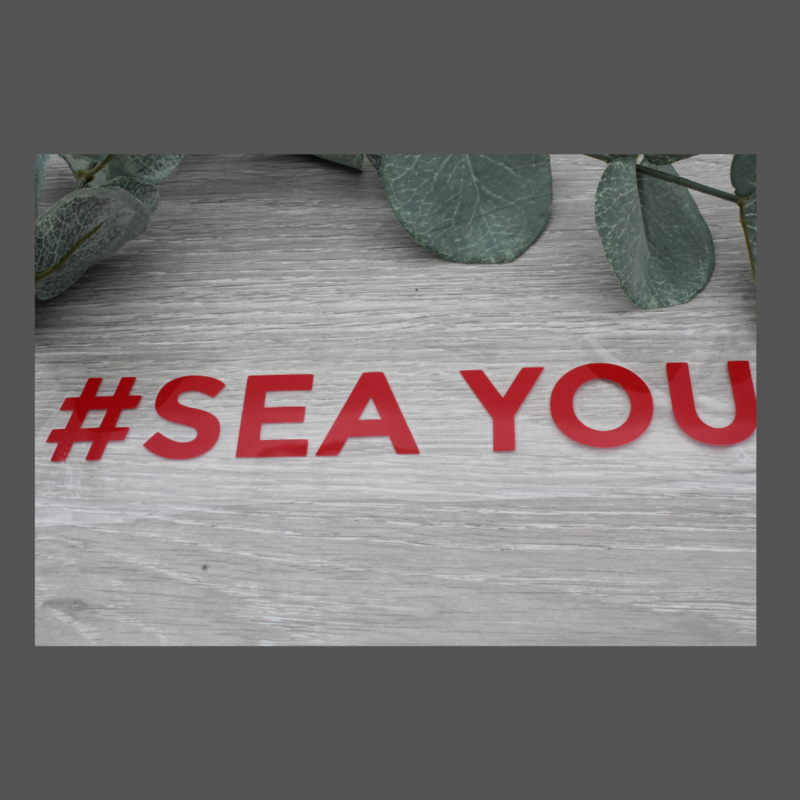 Bügelbild  "#SEA YOU" rot