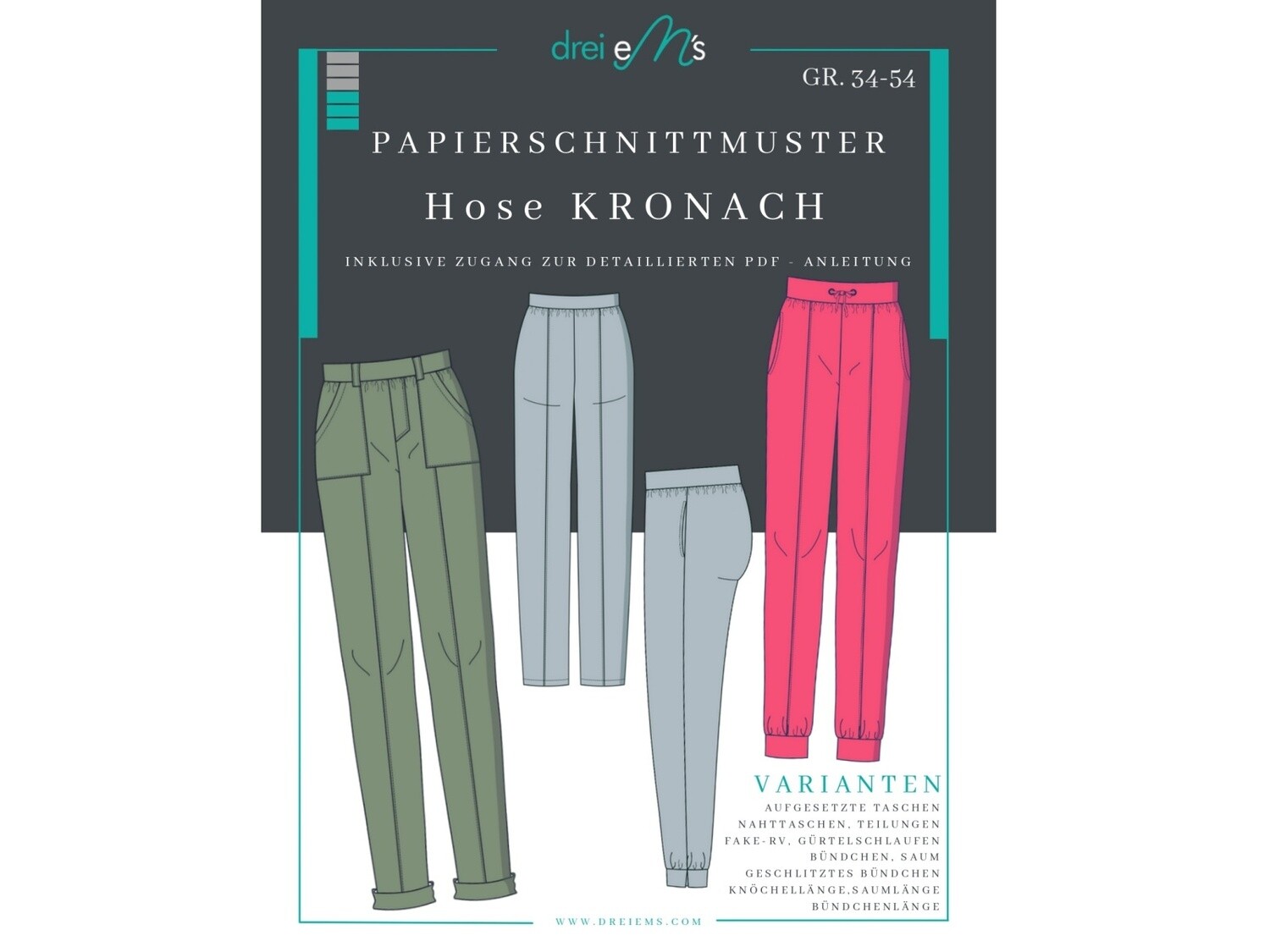 Papierschnittmuster Hose KRONACH Papierschnittmuster Hose KRONACH