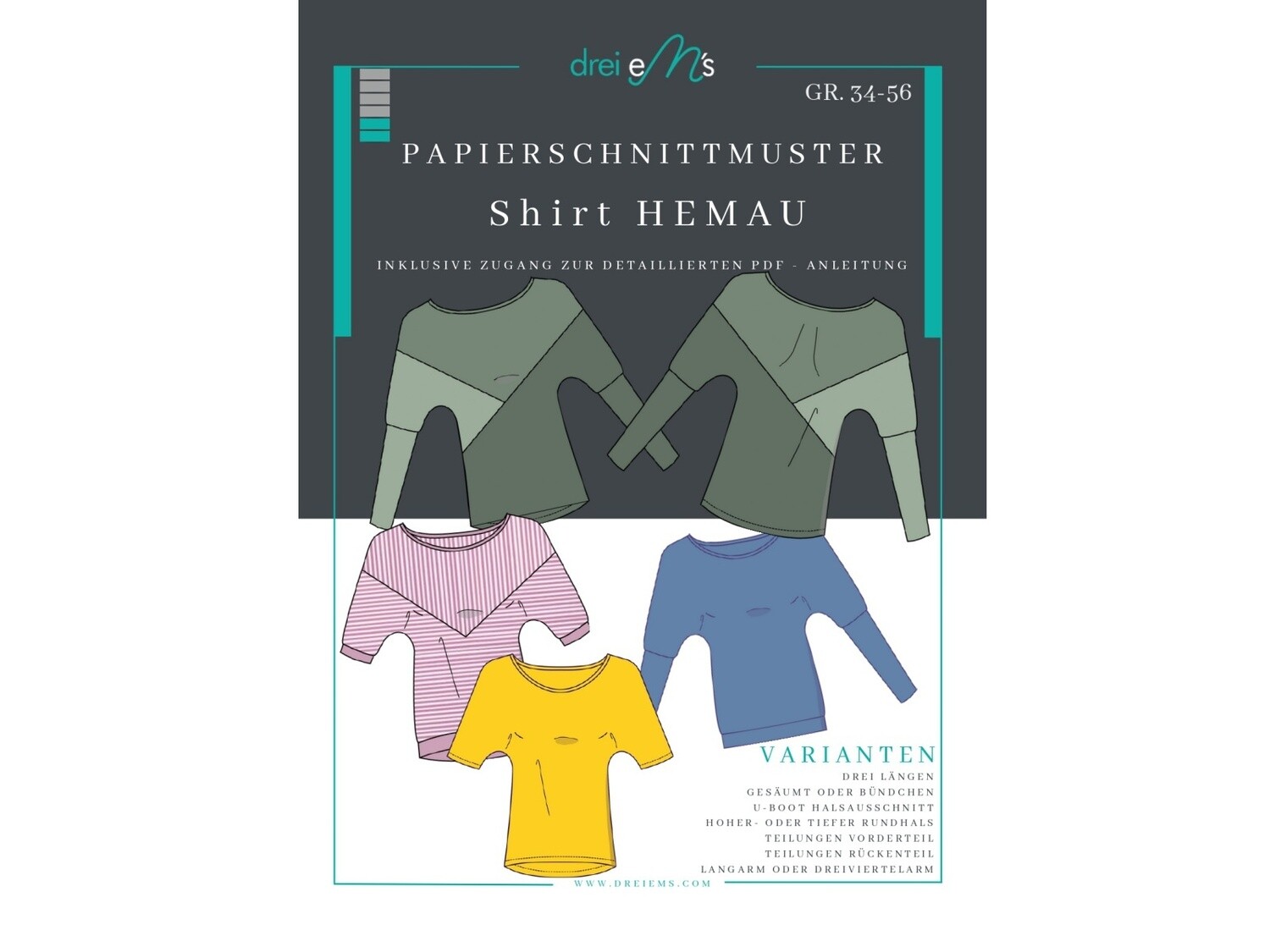 Papierschnittmuster Shirt HEMAU Papierschnittmuster Shirt HEMAU