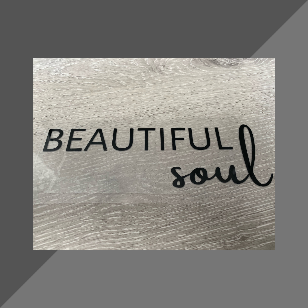 Bügelbild EBERN  " beautiful soul" schwarz Bügelbild EBERN  " beautiful soul" schwarz