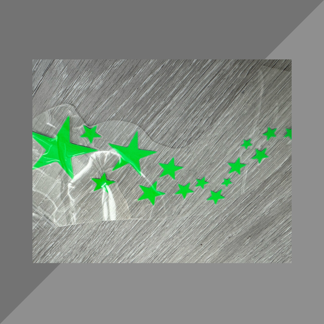 Bügelbild   Sterne neongrün Bügelbild   Sterne neongrün
