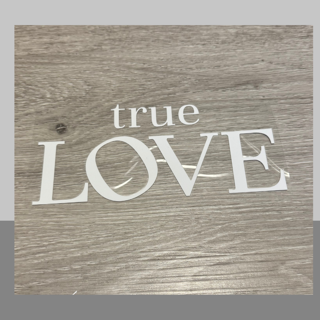 Bügelbild   "true LOVE" weiss - RUBANO Bügelbild   "true LOVE" weiss - RUBANO