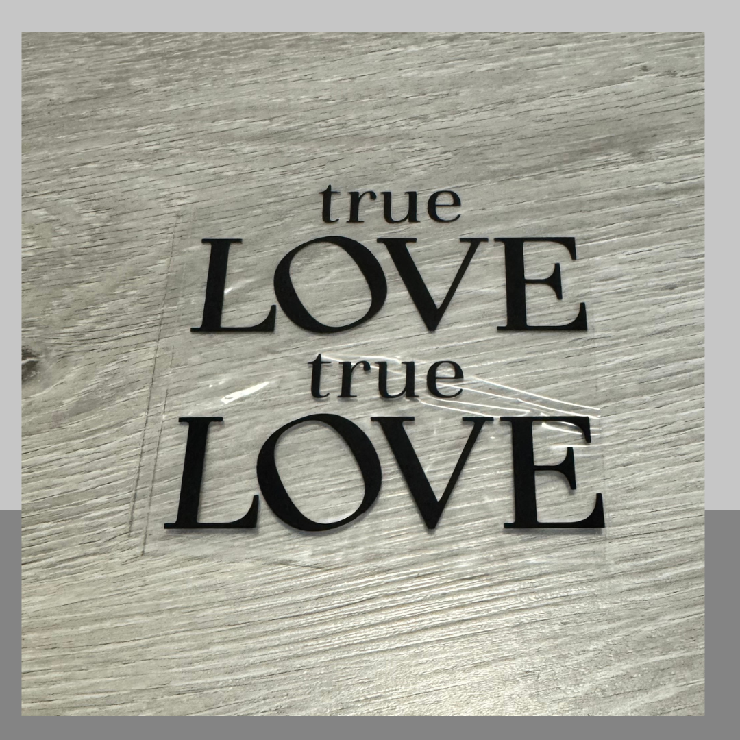 Bügelbild   "true LOVE" schwarz - RUBANO Bügelbild   "true LOVE" schwarz - RUBANO
