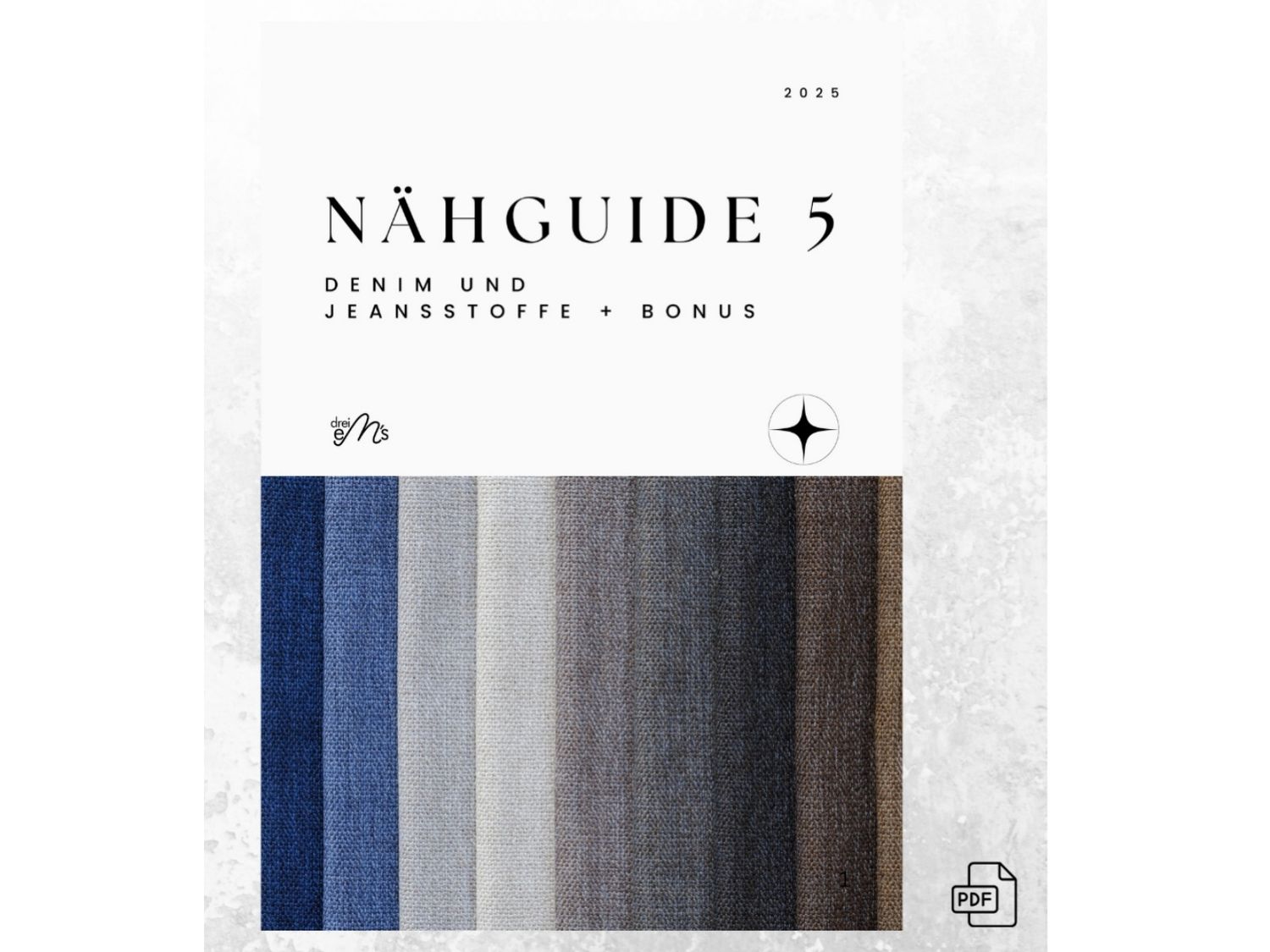 PDF- NÄHGUIDE 5  für Denim und Jeansstoffe + Bonus PDF- NÄHGUIDE 5  für Denim und Jeansstoffe + Bonus