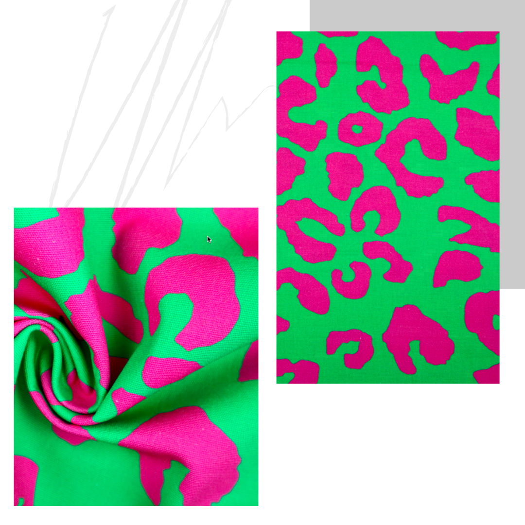 RESTSTÜCK 1,50m Canvas Leo grün/Pink SUTRI RESTSTÜCK 1,50m Canvas Leo grün/Pink SUTRI