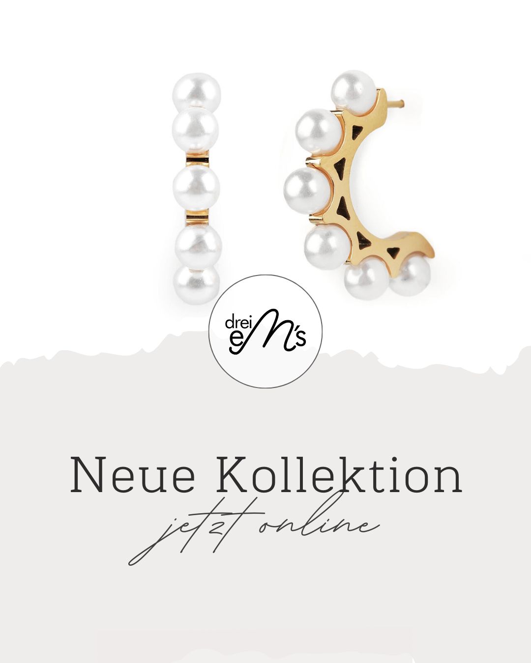 Ohrringe aus Edelstahl mit Perlen Ohrringe aus Edelstahl mit Perlen