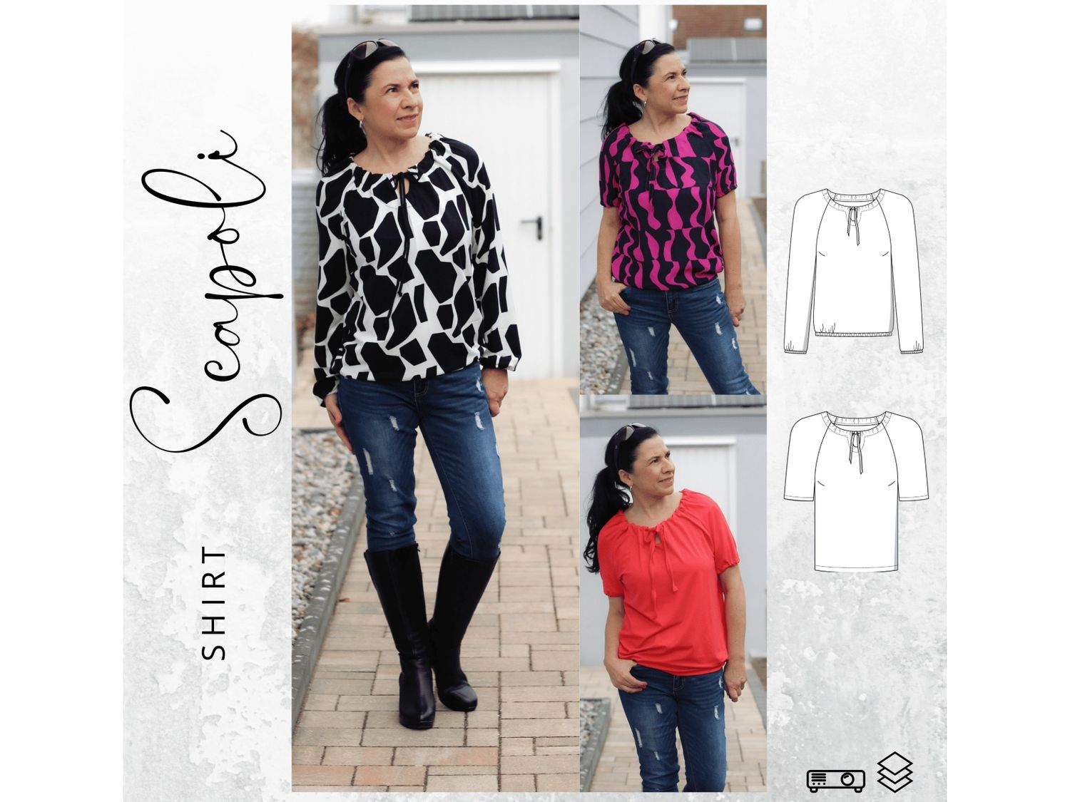 Schnittmuster Shirt SCAPOLI Gr. 34-56