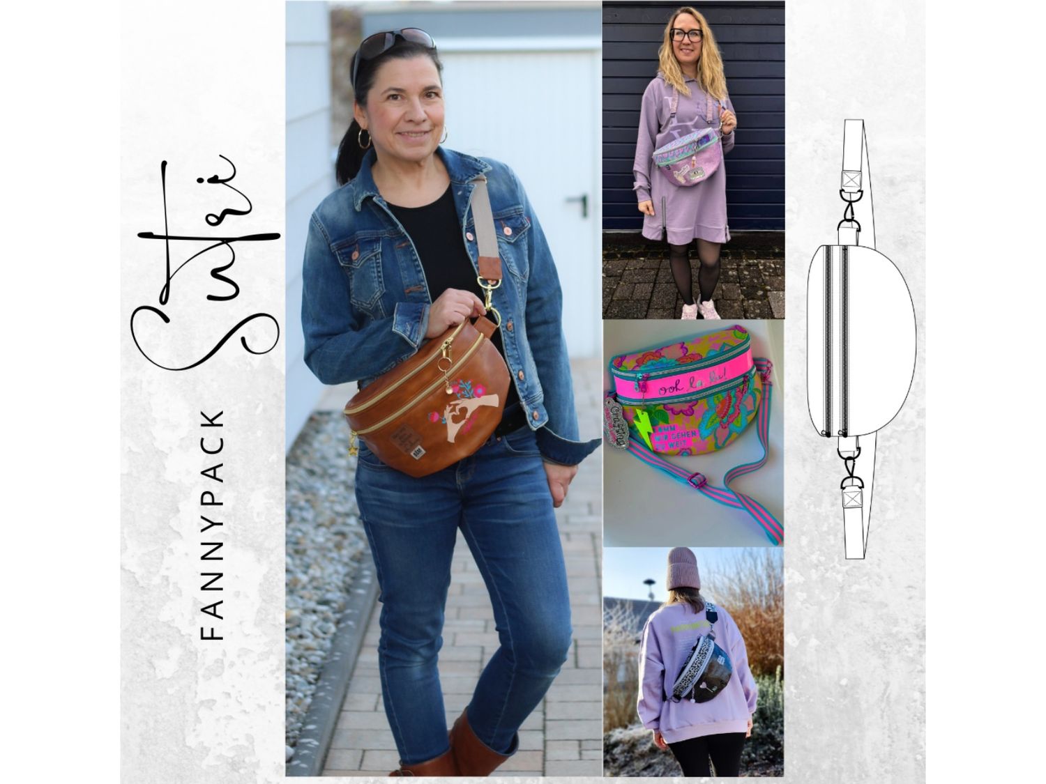 Schnittmuster Crossbag FannyPack SUTRI