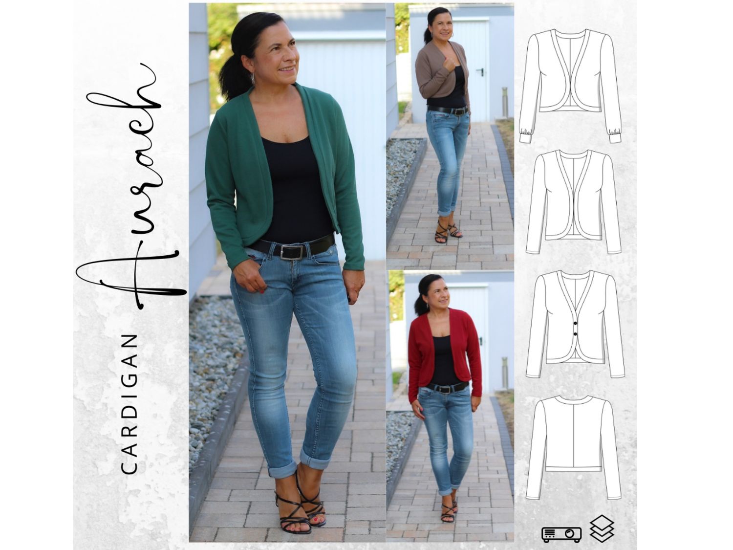 Schnittmuster  Cardigan AURACH Gr. 34-54