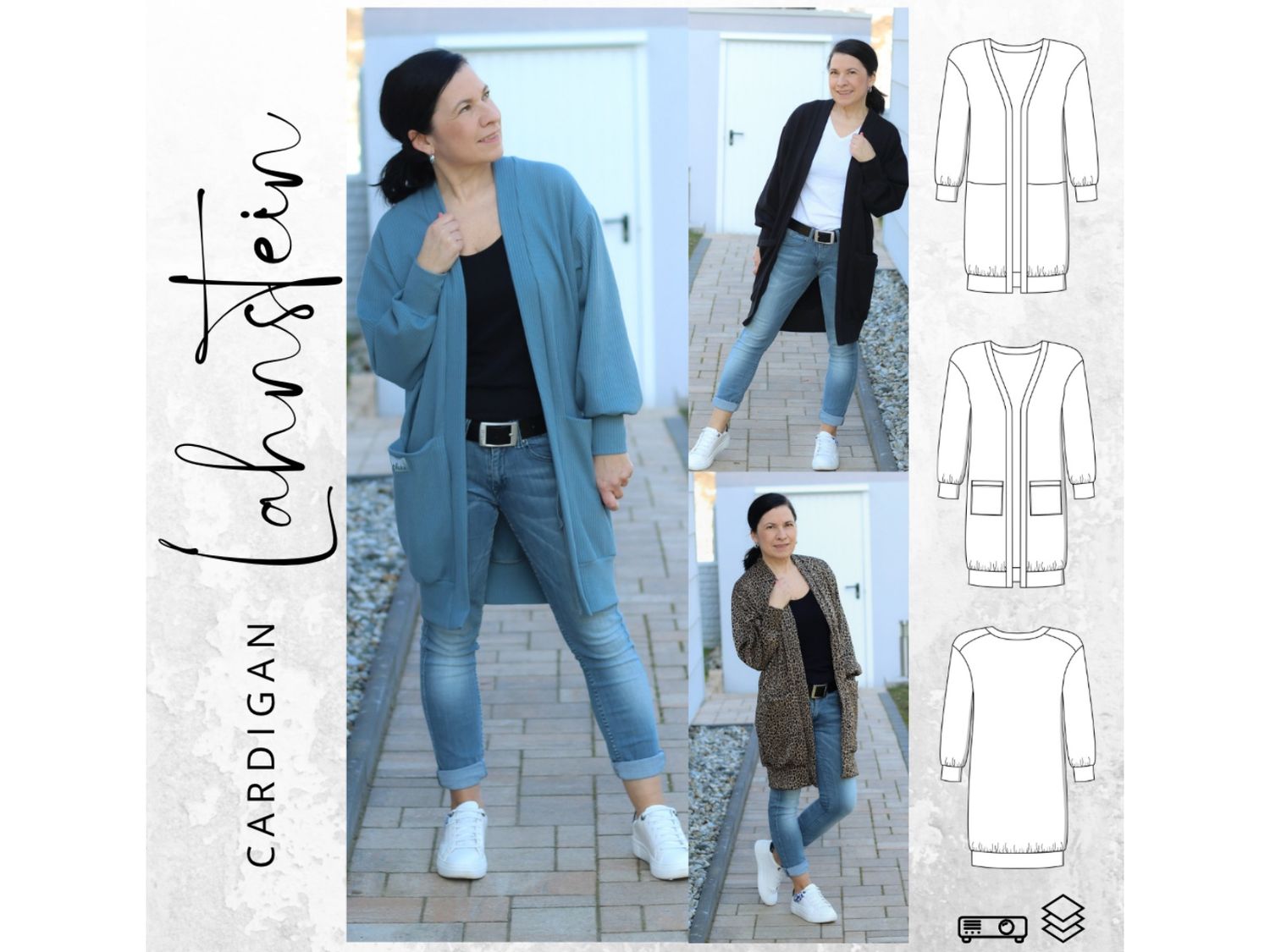 Schnittmuster  Cardigan LAHNSTEIN Gr. 32-56