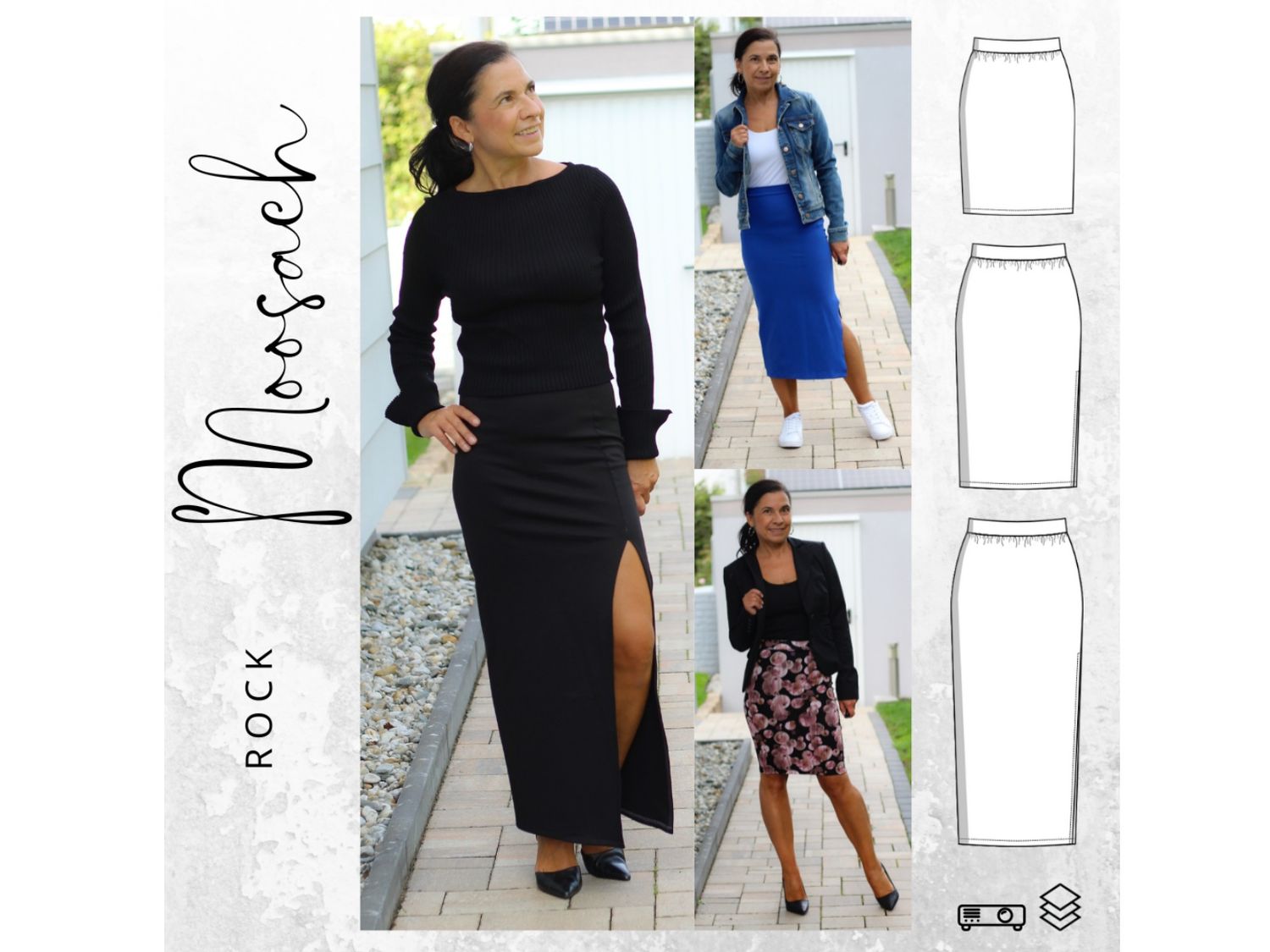 Schnittmuster  Rock MOOSACH Gr. 32-52