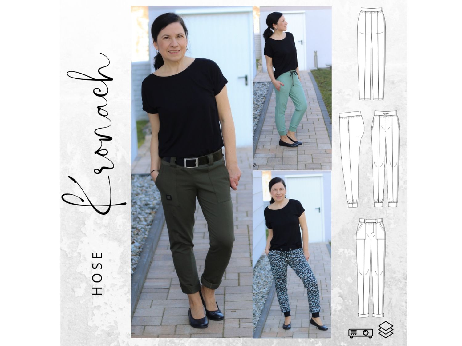 Schnittmuster  Hose KRONACH Gr. 34-54