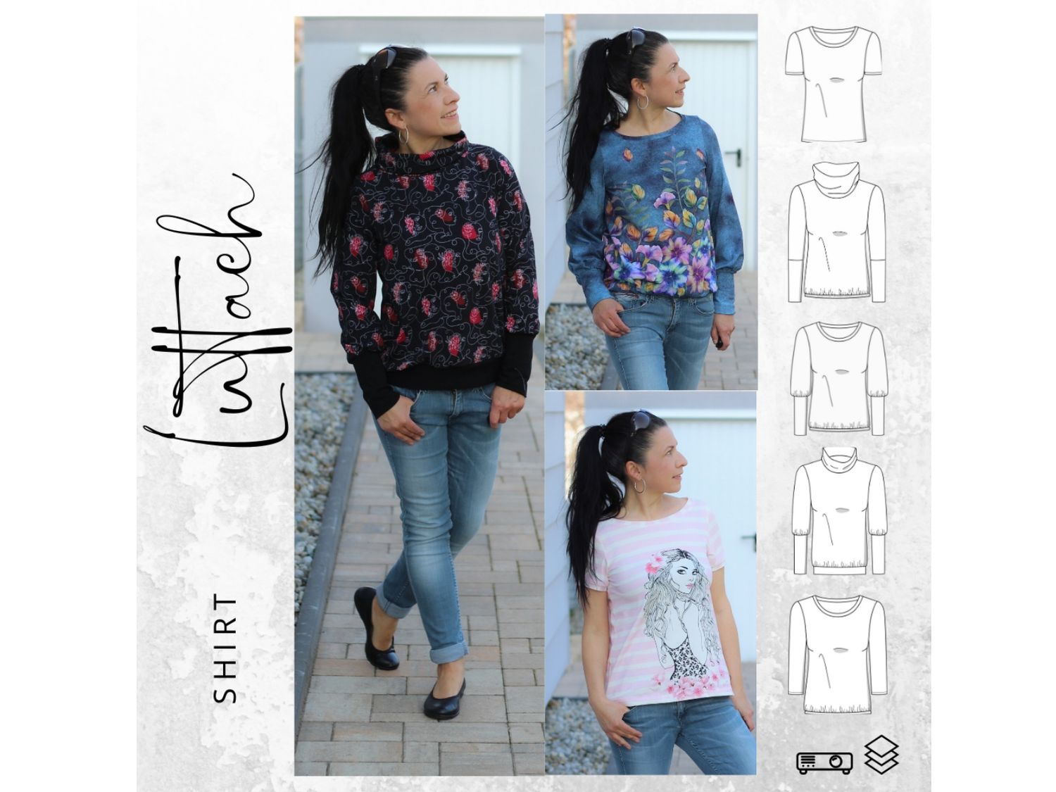 Schnittmuster  Shirt LUTTACH Gr. XS-XXL
