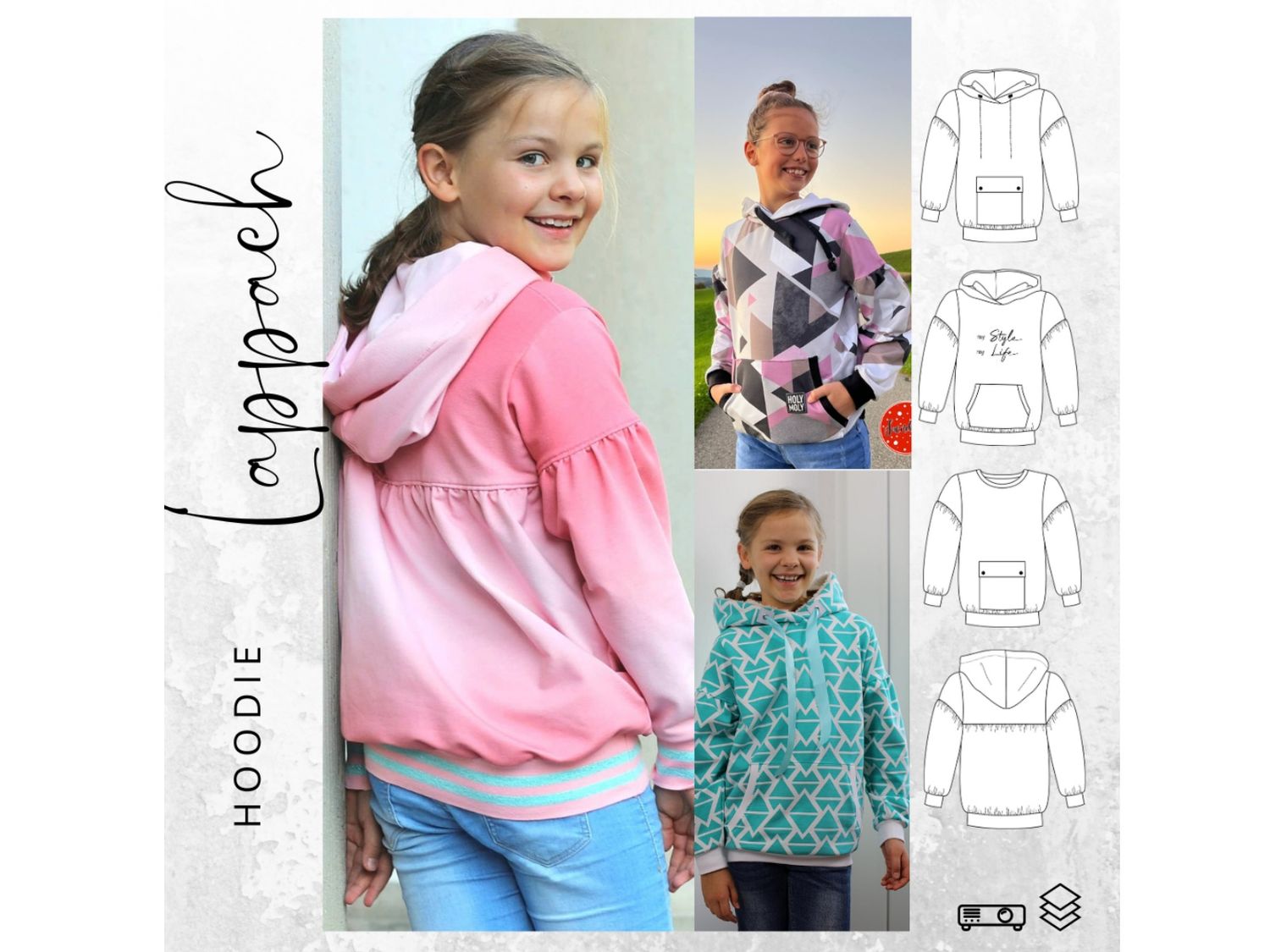 Schnittmuster  Hoodie LAPPACH Kids Gr. 86/92 -146/152