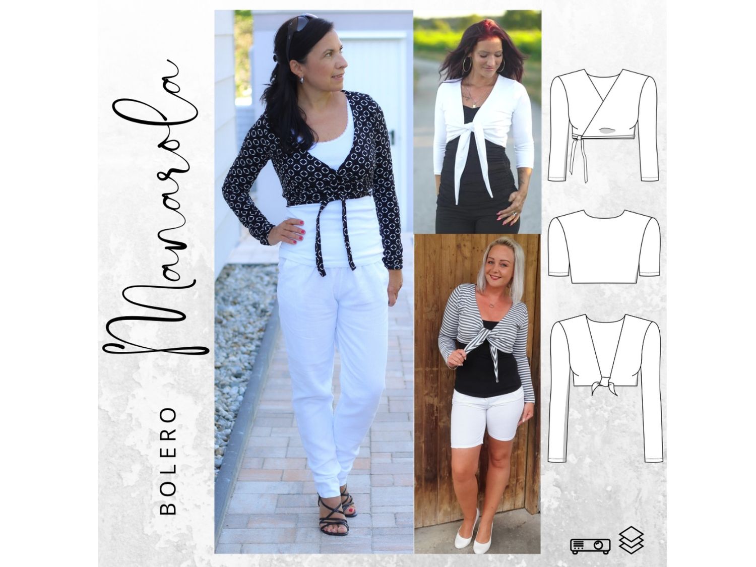 Schnittmuster  Bolero MANAROLA Gr. 34-52