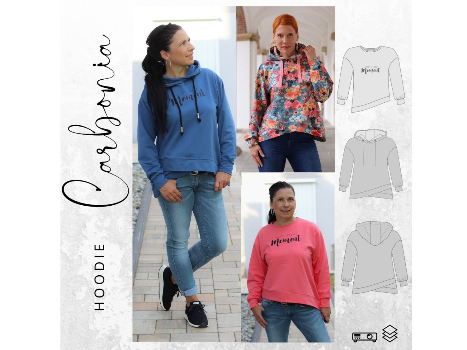 Schnittmuster  Hoodie CARBONIA Gr. 32-54